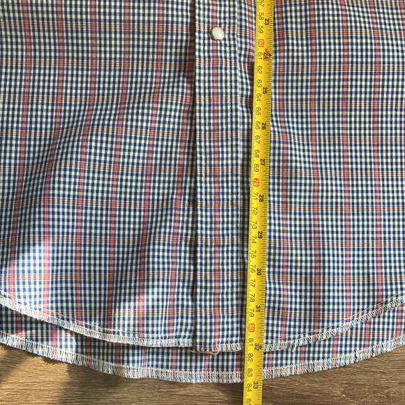Vintage 1990s Saddlebrook Wrangler Style Western Wear Button Up Plaid Shirt XL - Picture 8 of 9